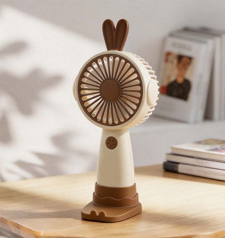Cute Bunny-Themed Mini Handheld Fan Stornfield