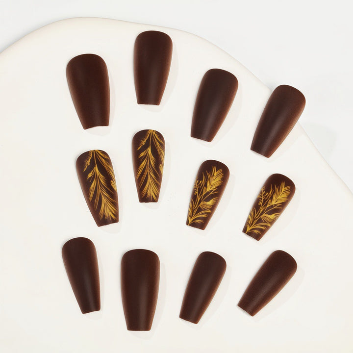 Artificial nails with elegant botanical design Stornfield