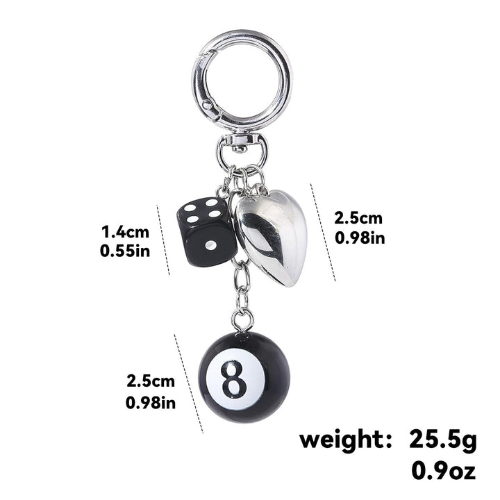 Keychain with Colorful Dice Stornfield