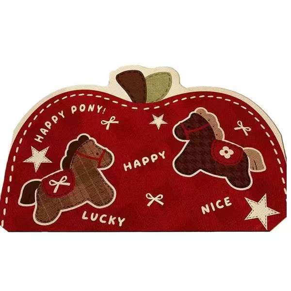 Festive Cartoon-Themed Plush Area Mat for Home