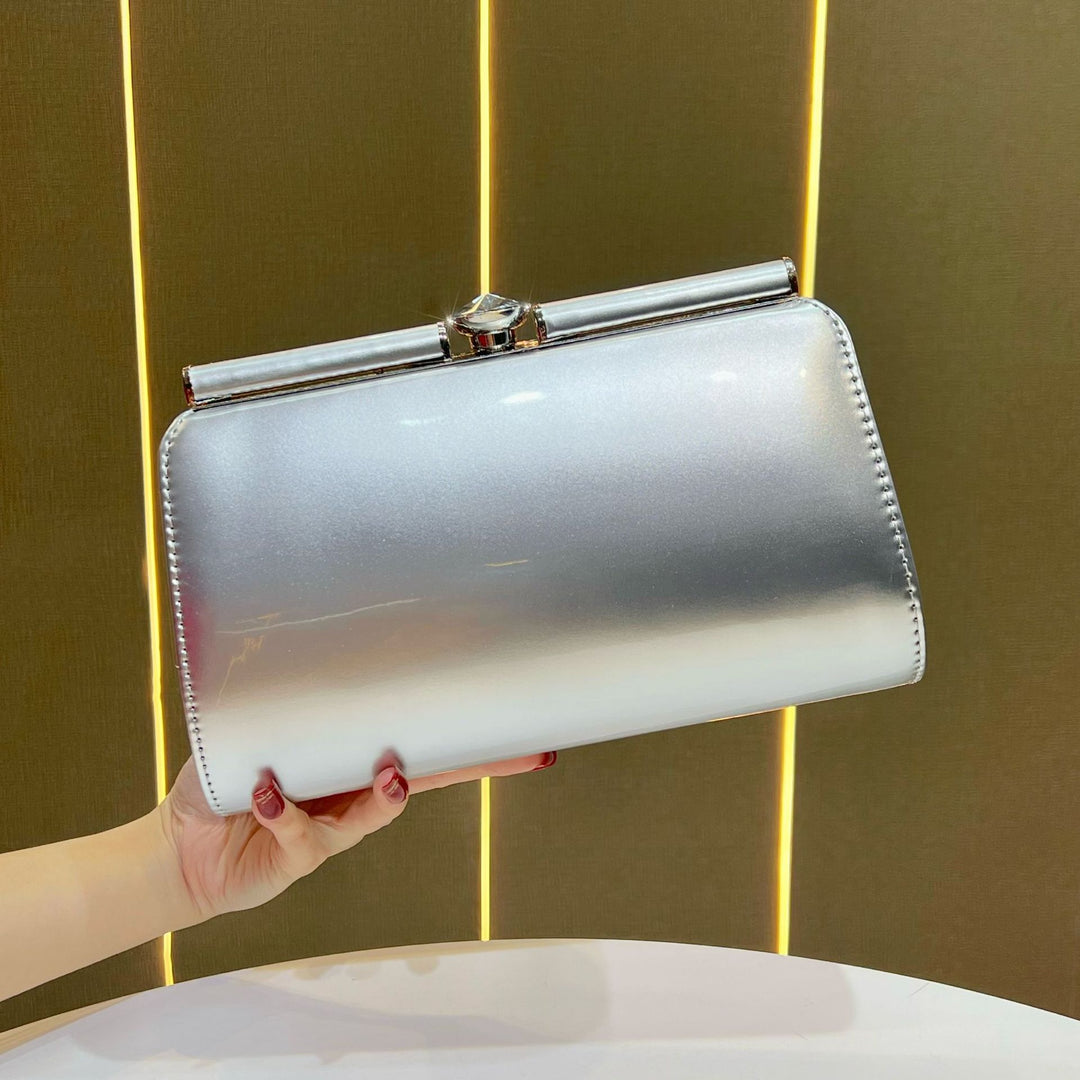 Elegant Patent Leather Evening Clutch