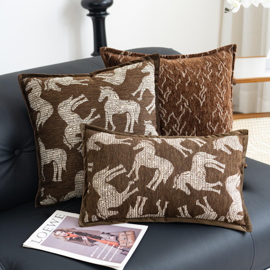 Decorative long cushion with texture pattern