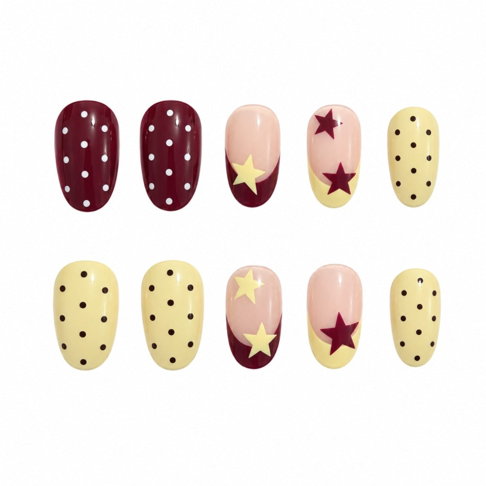 Stylish star design artificial nails Stornfield