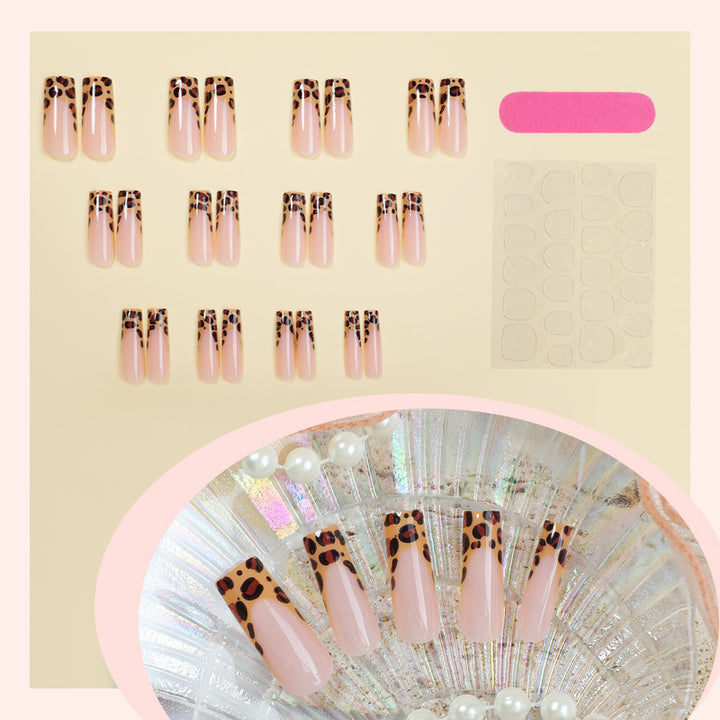 Artificial nail set with luxurious leopard pattern Stornfield