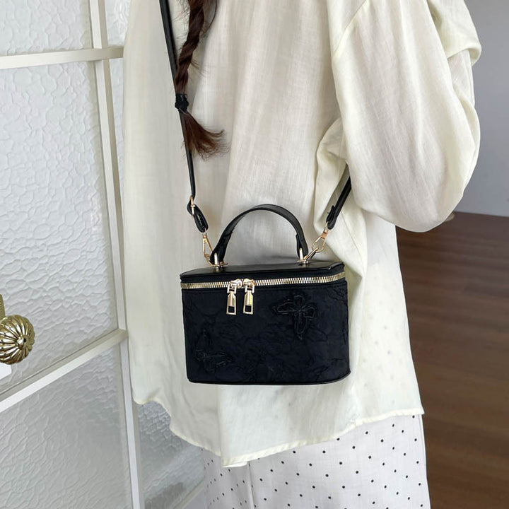 Elegant Floral Embossed Handbag