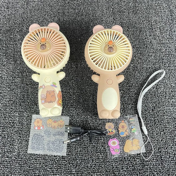 Unisex Portable Hand Fan in Playful Bear Design Stornfield