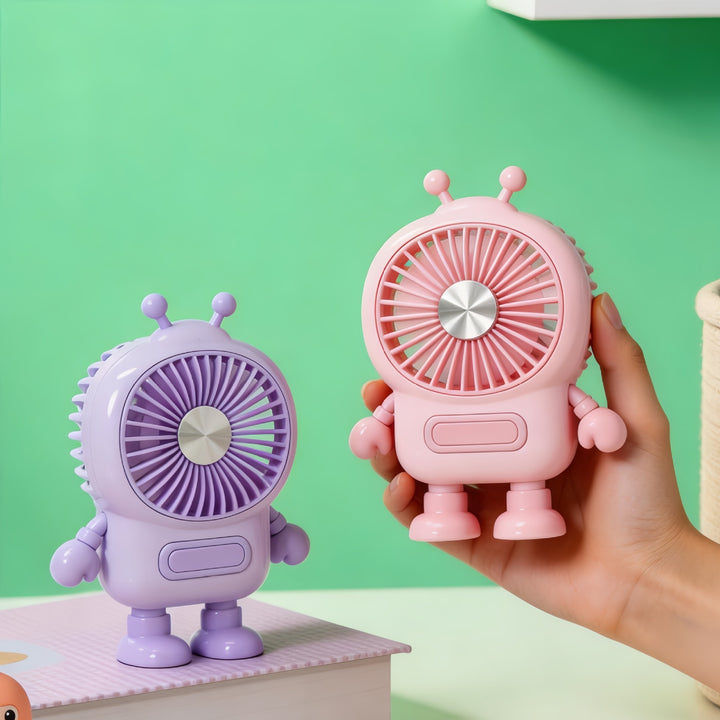 Women's portable mini fan in creative robot design Stornfield