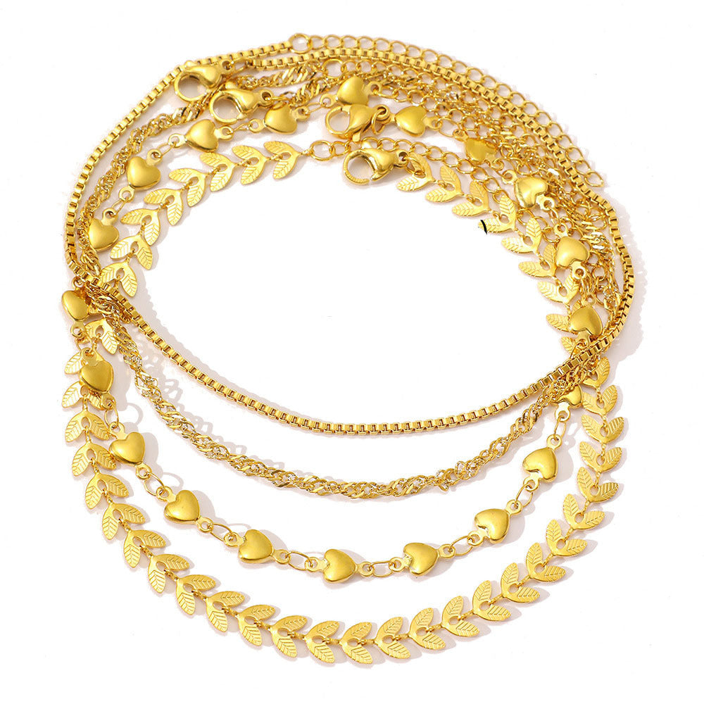 Elegant Layered Heart Charm Necklace Stornfield