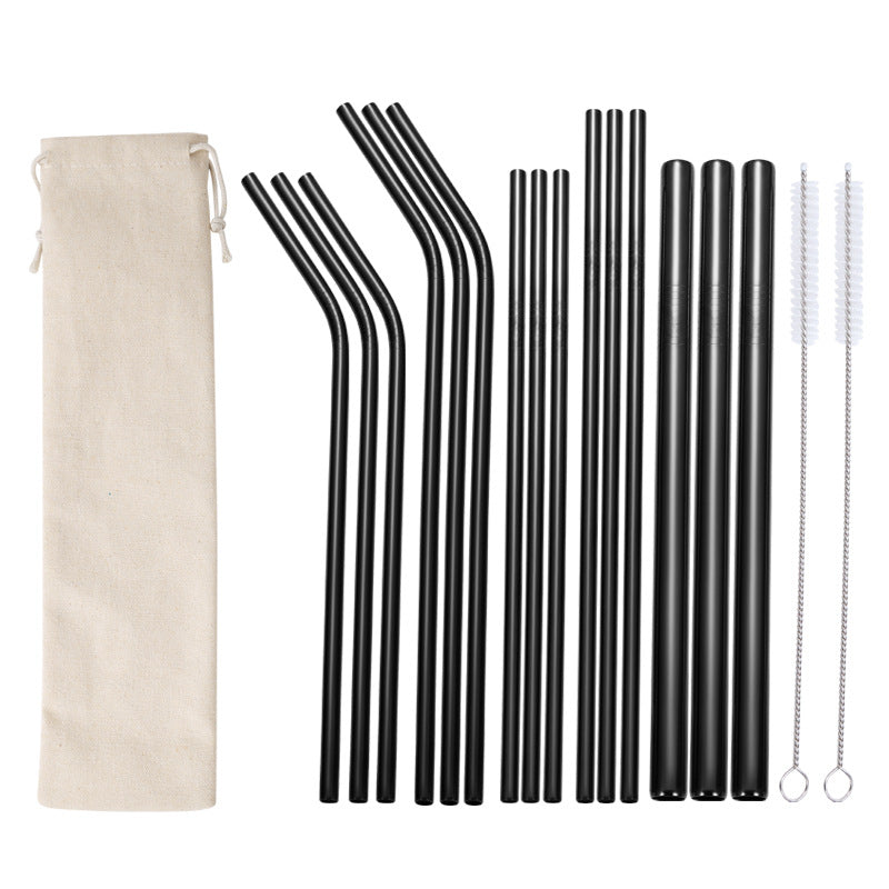 Stainless Steel Straw Set with Cleaning Brushes Stornfield