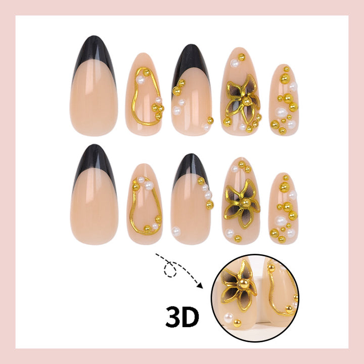 Acrylic nail set with handmade embellishments Stornfield