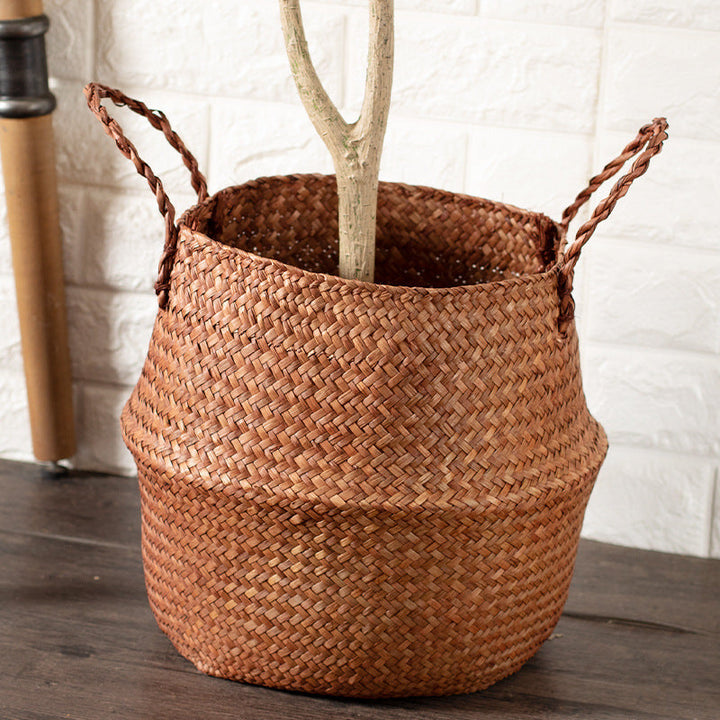 Handwoven Natural Fiber Storage Basket Stornfield