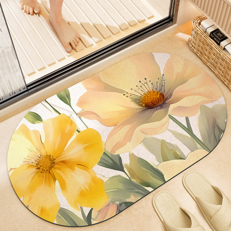 Stylish Floral Bath Mat
