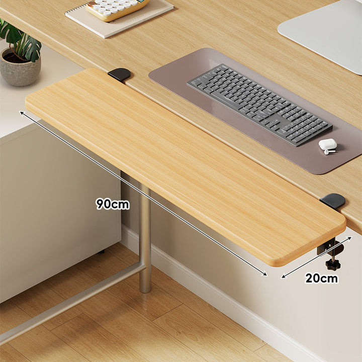 Extra-Wide Low-Profile Under-Desk Slide-Out Keyboard and Mouse Platform