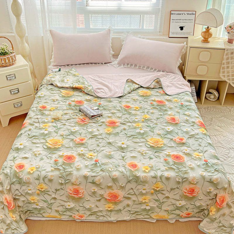 Floral Patterned Lightweight Quilt