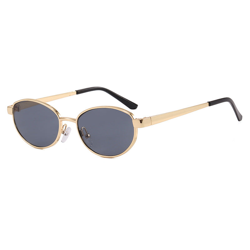 Women's fashionable sunglasses in an elegant oval design with a high-quality metal frame Stornfield