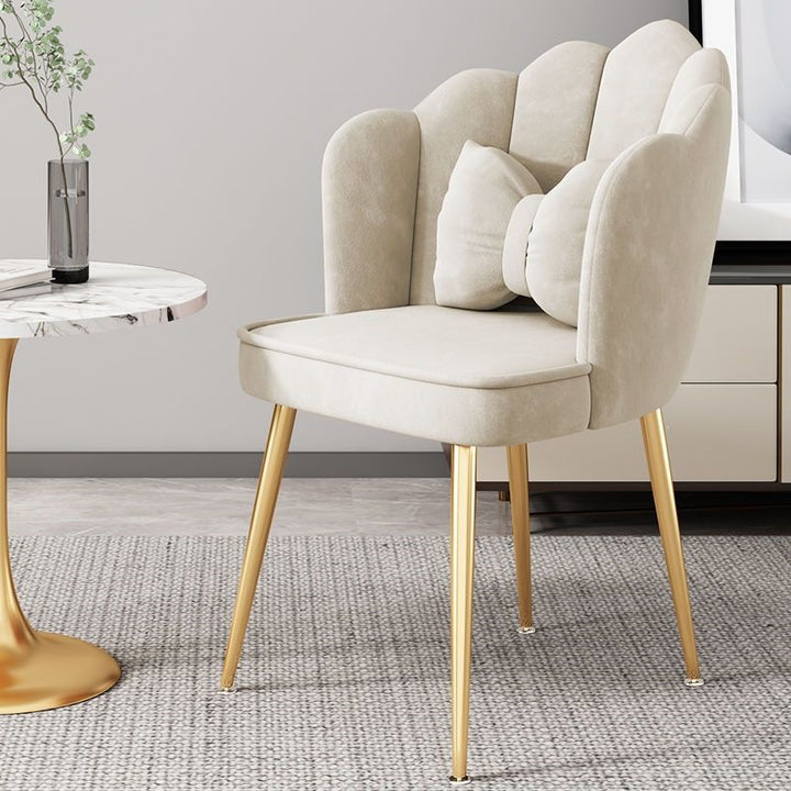 Modern Accent Chair with Gold Legs Stornfield