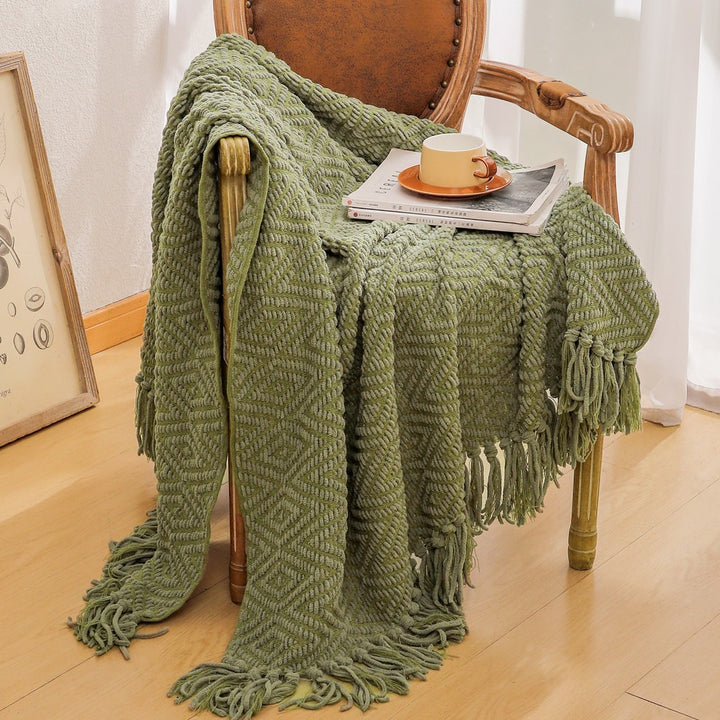 Knitted Decorative Throw Blanket