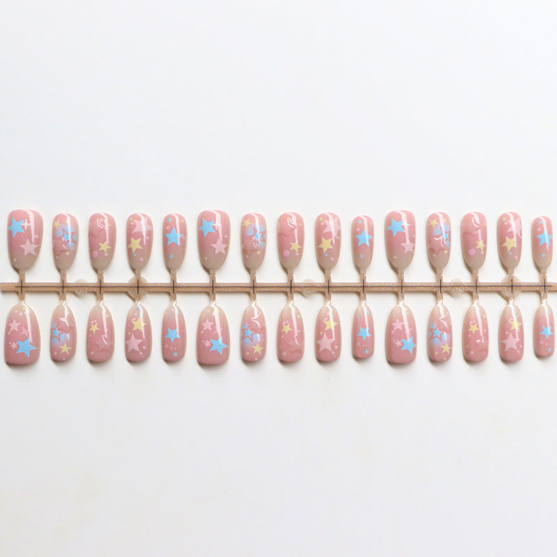Whimsical Star-Themed Press-On Nail Set Stornfield