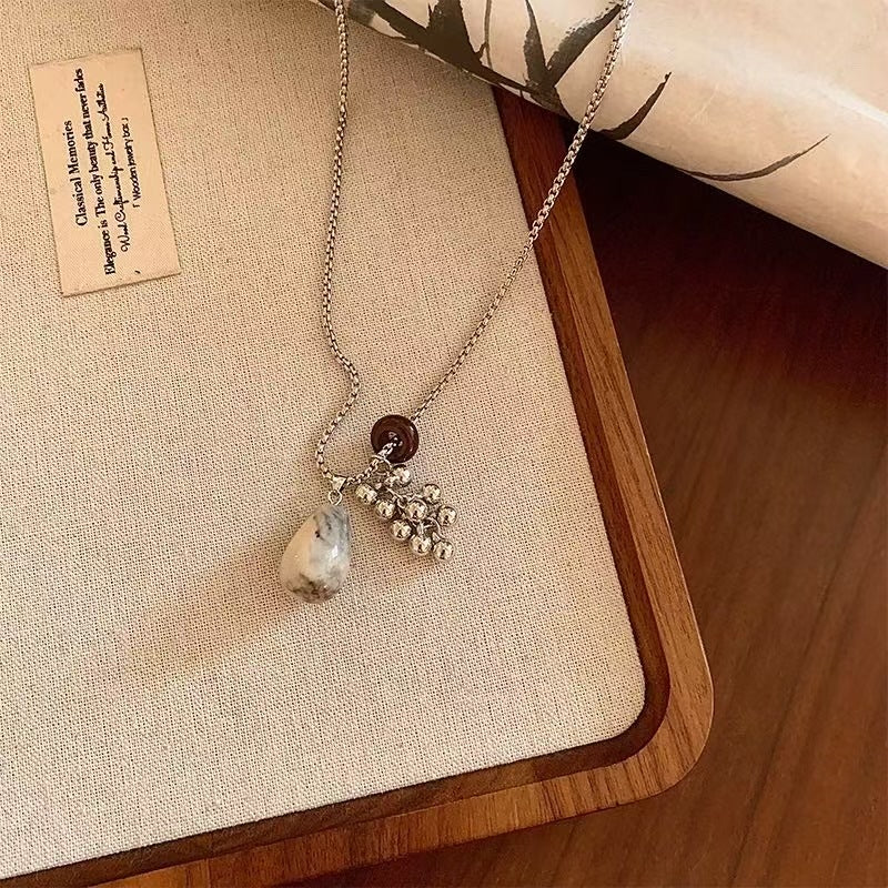 Bohemian Pendant Necklace with Gemstone Charm Stornfield