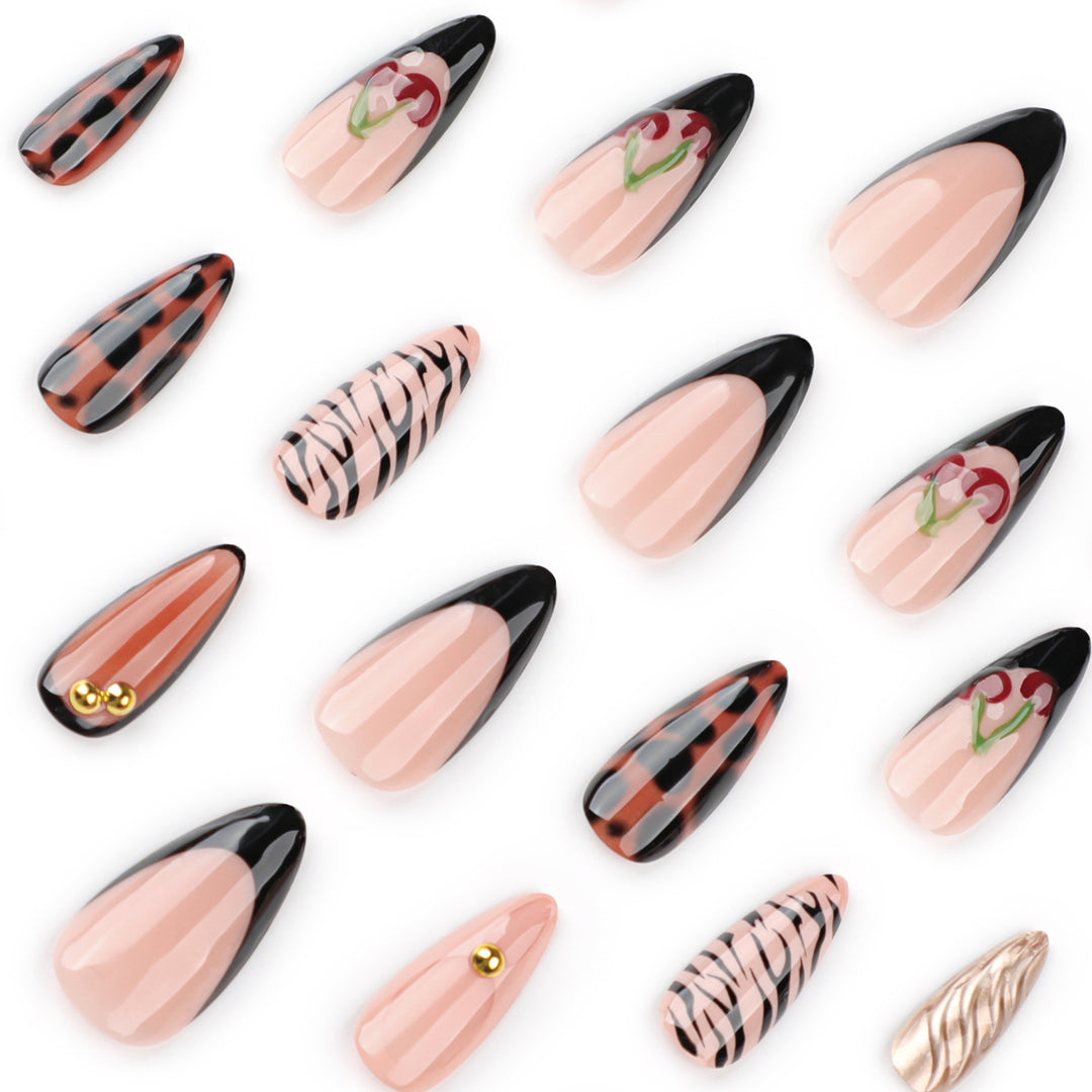 Artful stiletto nails with creative patterns Stornfield