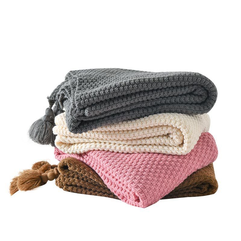 Ladies Elegant Waffle Structure Blanket Stornfield