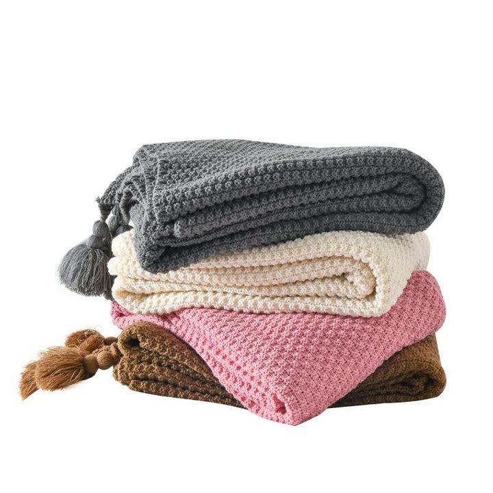 Ladies Elegant Waffle Structure Blanket Stornfield