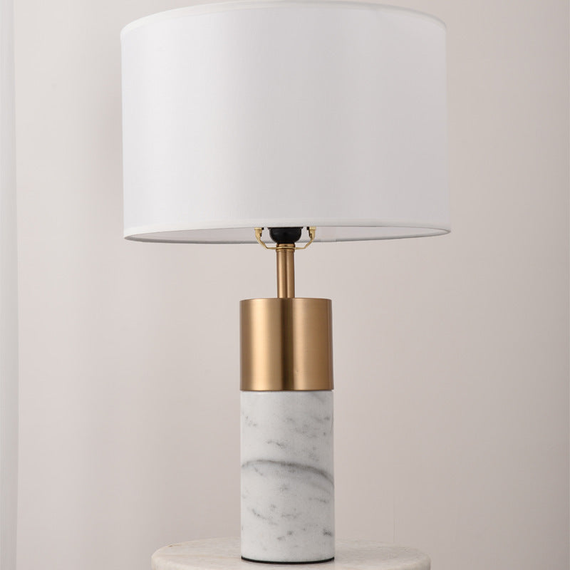 Contemporary Marble and Metal Table Lamp