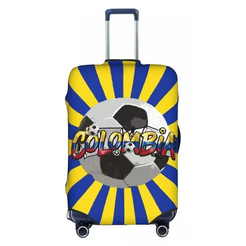 Unisex nan elastic luggage cover with football argyle pattern, tear-resistant stretch cover for trolley with handle and wheel openings Stornfield