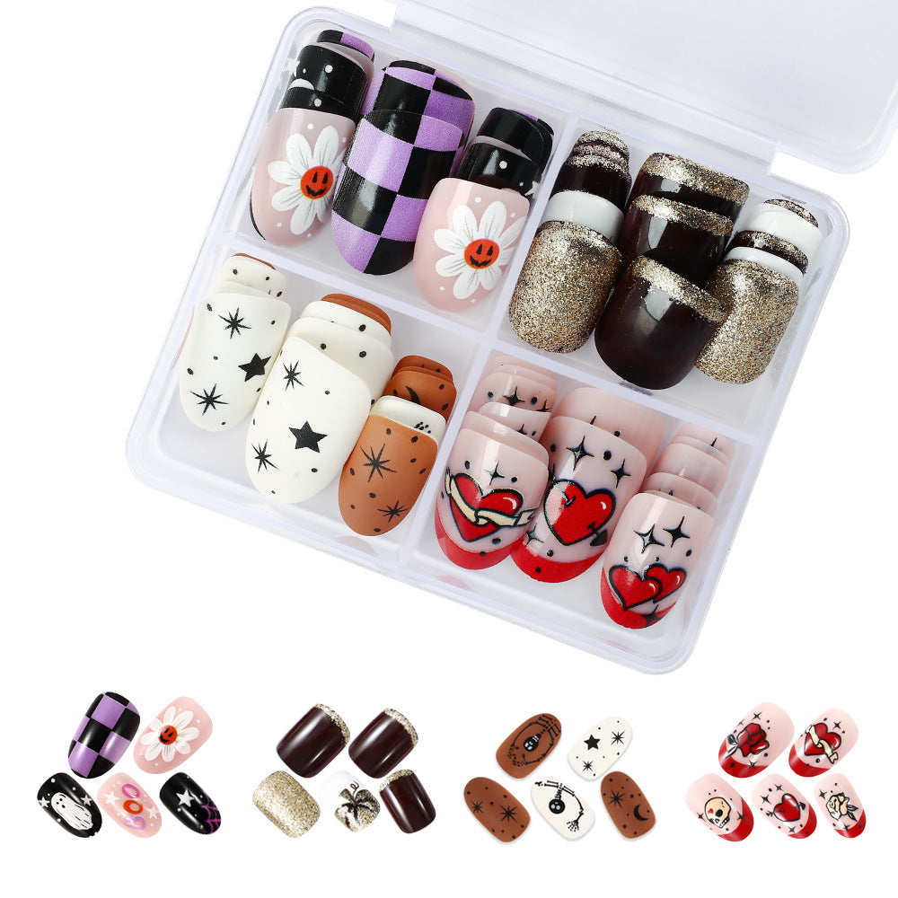 Themed Artistic Press-On Nail Set Stornfield