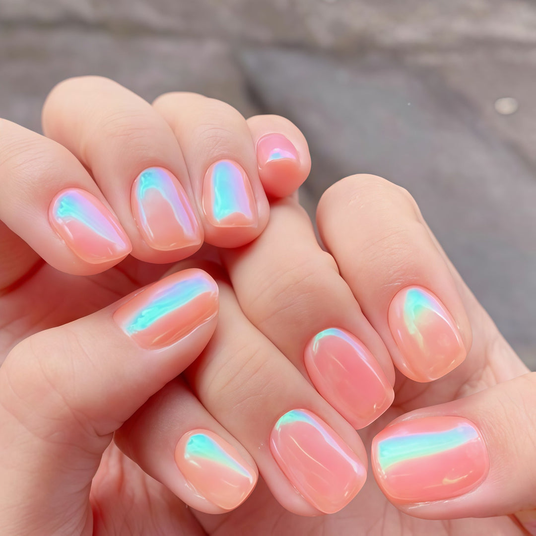 Iridescent Glossy Nail Tips Stornfield
