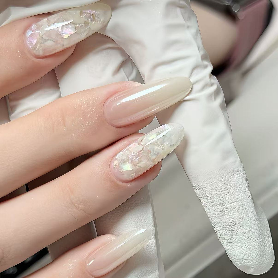 Elegant Press-On Nail Kit with Decorative Elements Stornfield