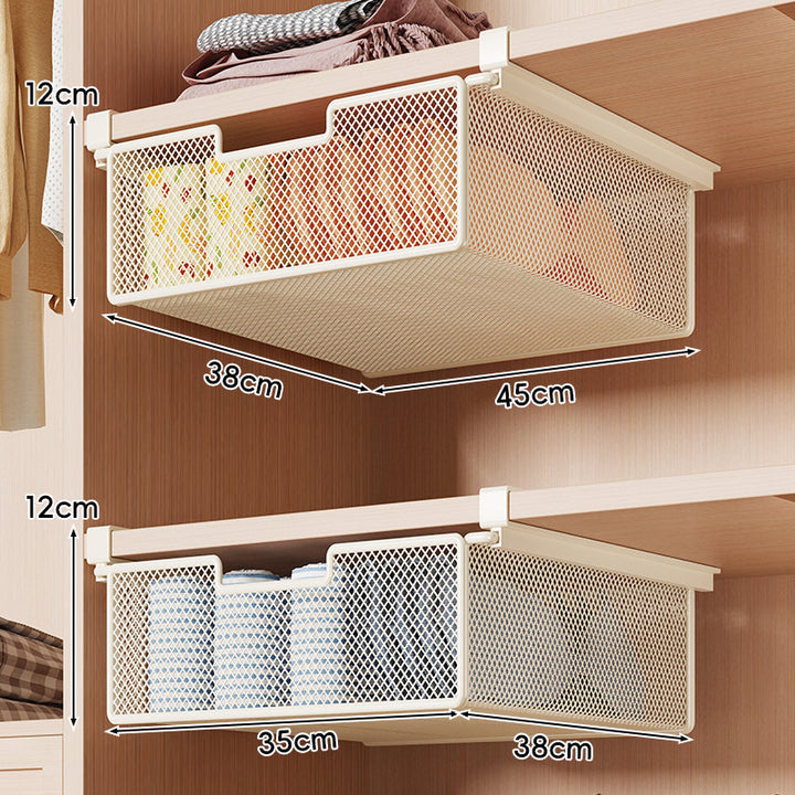 Under-Shelf Pull-Out Mesh Storage Basket