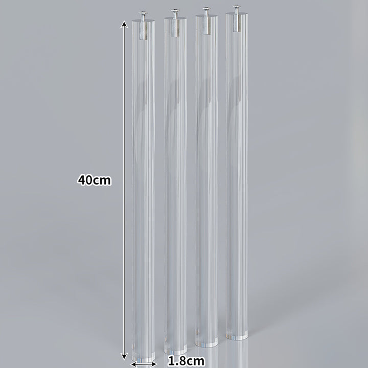 Large Wall-Mounted Clear Acrylic Floating Display Shelf Panel with Pre-Drilled Standoffs