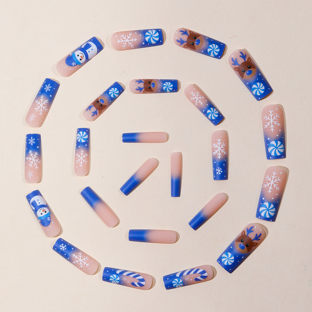 Festive Winter-Themed 3D Nail Art Extensions Stornfield