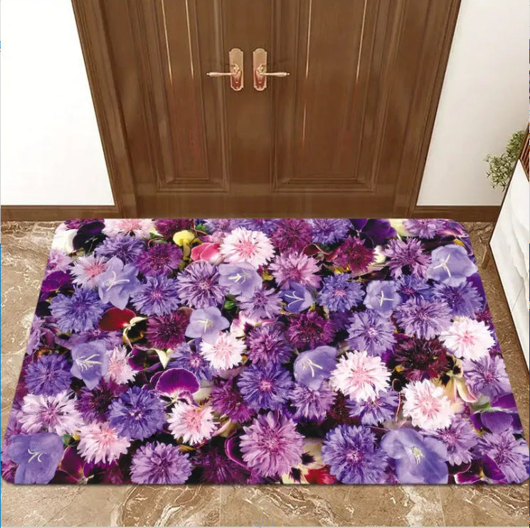 Decorative Floral Area Mat Stornfield