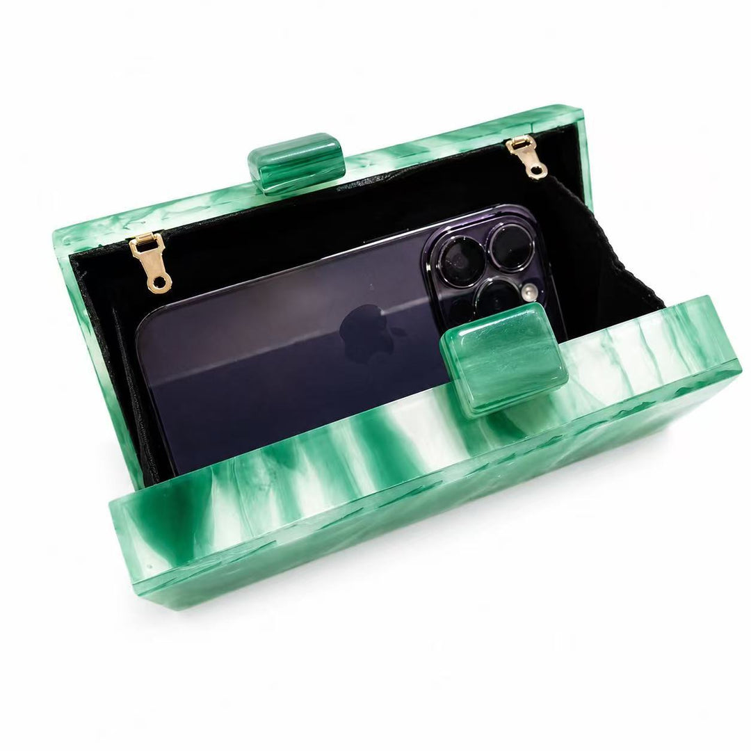 Marbled Acrylic Clutch