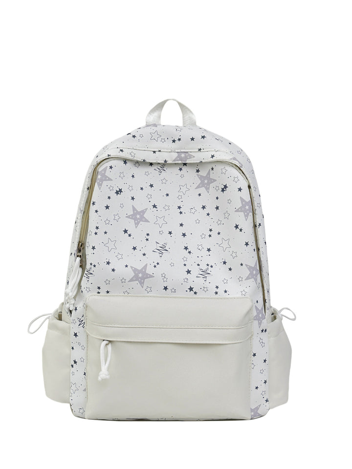 Star-Patterned Multi-Compartment Backpack