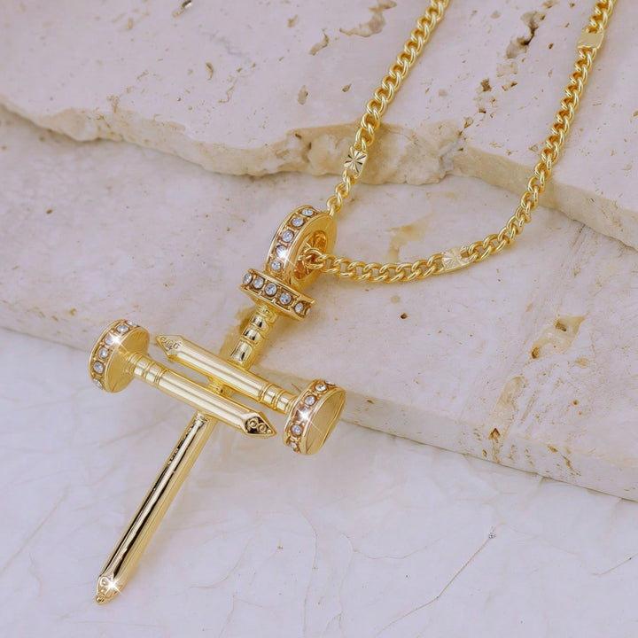 Luxurious Gemstone Embellished Cross Pendant Necklace Stornfield