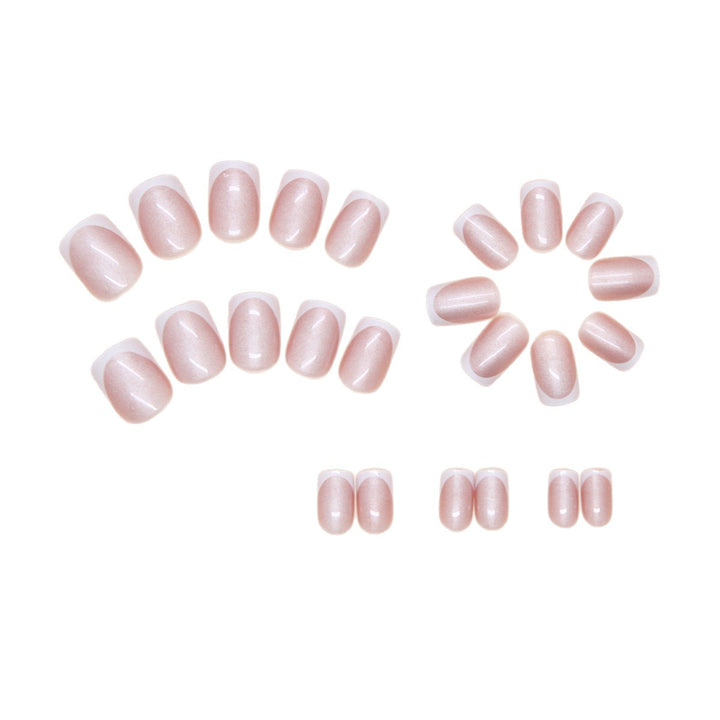 Premium Glossy French Manicure Press-On Nails