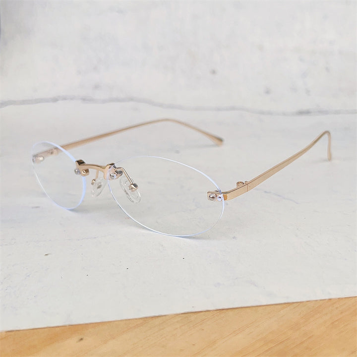 Minimalist Oval Frame Glasses Stornfield