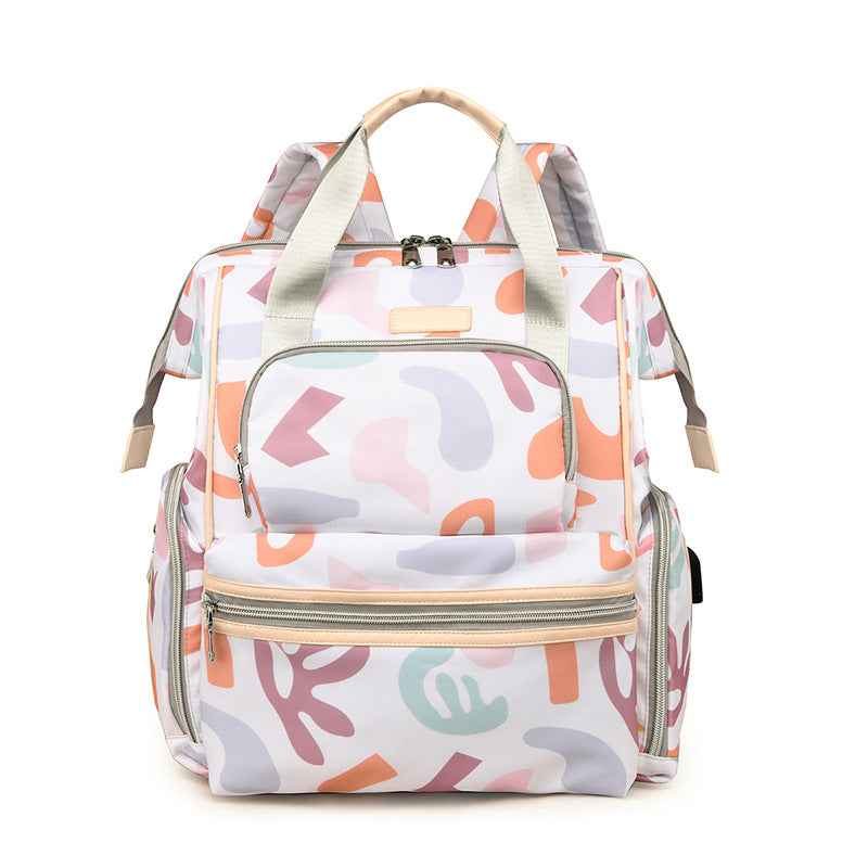 Multi-Functional Patterned Diaper Backpack Stornfield