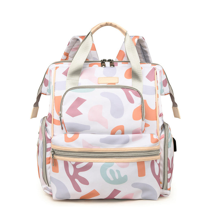Multi-Functional Patterned Diaper Backpack Stornfield