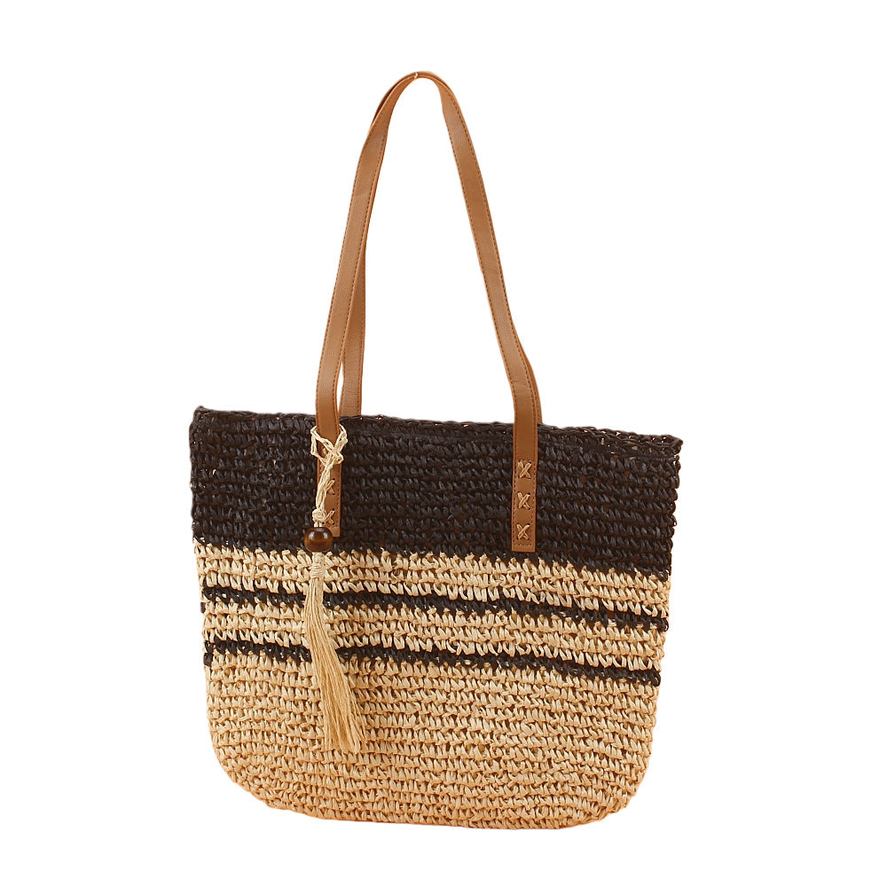 Structured straw tote bag Stornfield
