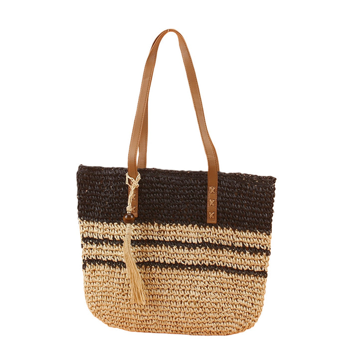 Structured straw tote bag Stornfield