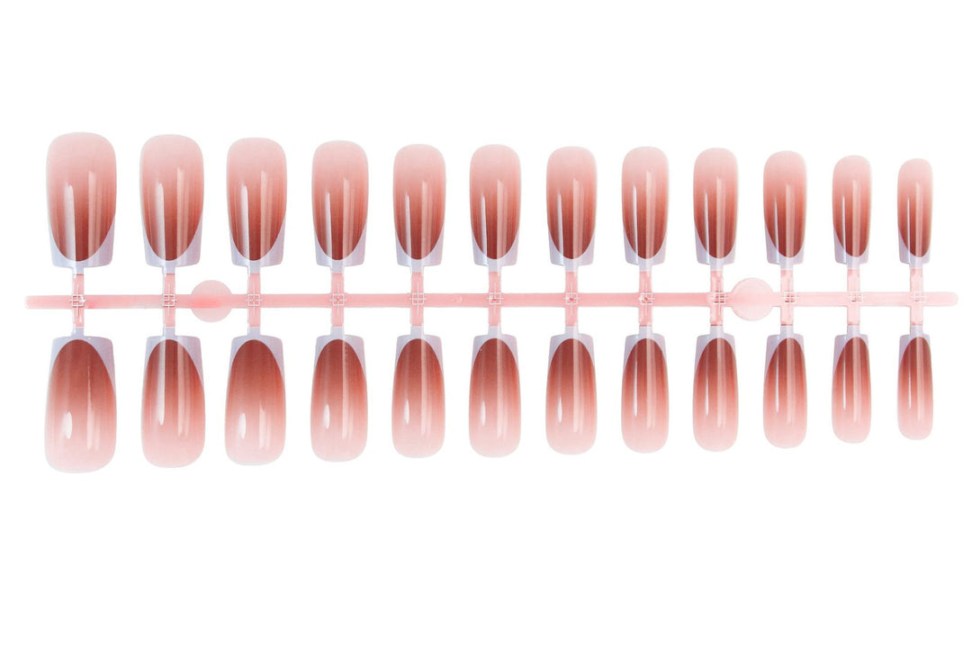 Nail set with elegant French tip and modern ombre effect Stornfield