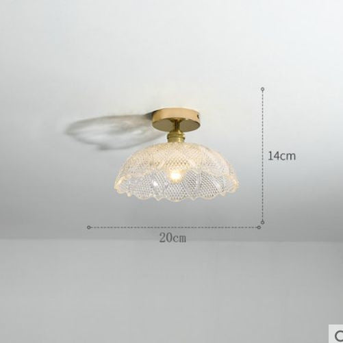 Vintage Glass Flush Mount Light