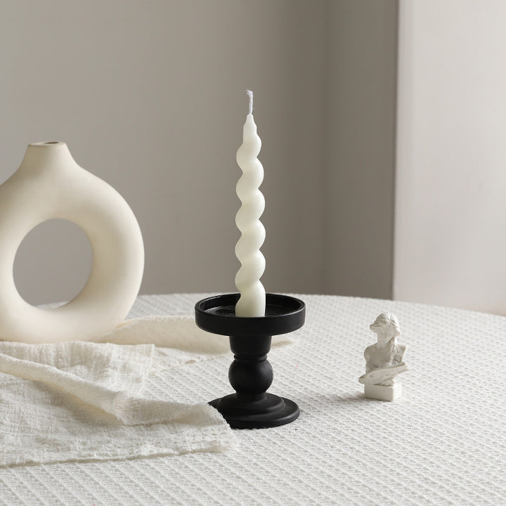 Hand-Poured Beaded Sphere Taper Candle