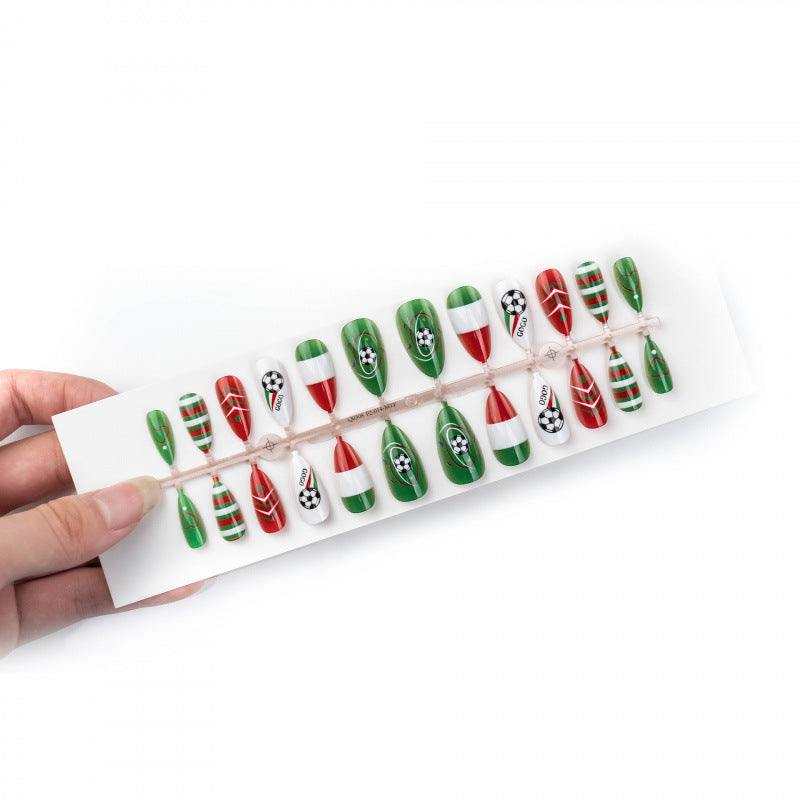 Soccer-Themed Press-On Nails
