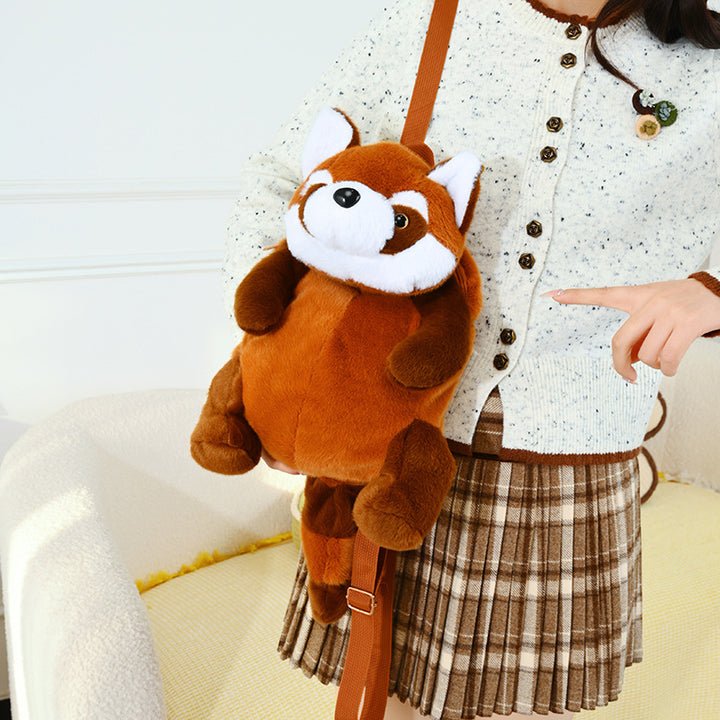 Plush Shoulder Bag with Cute Red Fox Design Stornfield