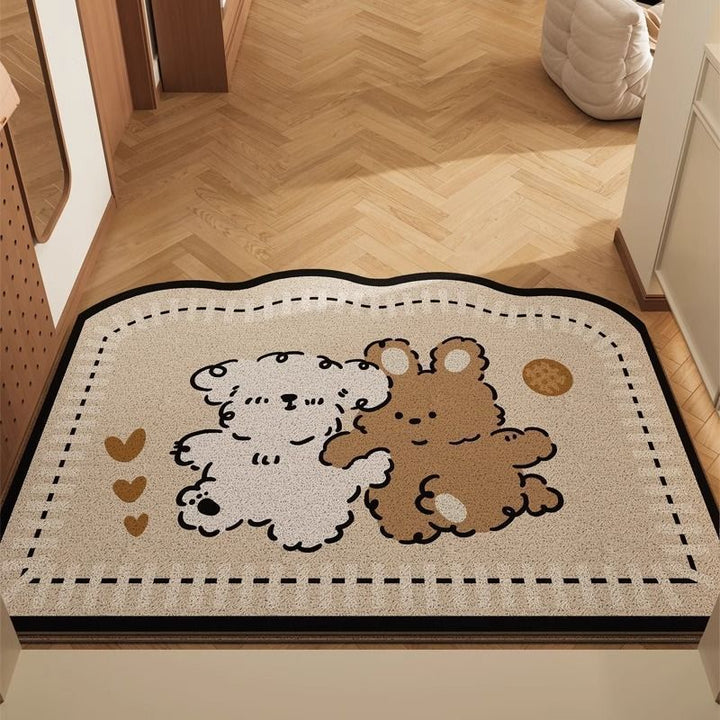 Cute Bear Pattern Doormat for Home Entryway